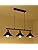 Timi Home 3 Lights Industrial Pendant Light, Vintage Chandelier Fixture with Matte Lamp Shade, Adjustable Rise and Fall Retro Lighting Ceiling Light for Kitchen Island Diningroom Table Billiard Table