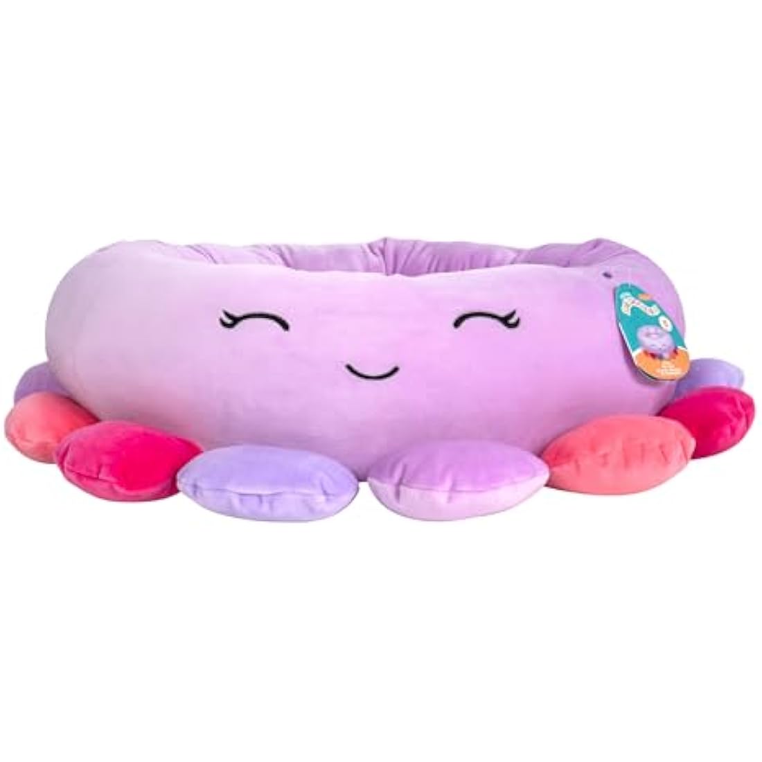 Squishmallows Official 24-Inch Beula Octopus Pet Bed - Medium Ultrasoft Official Plush Pet Bed,purple