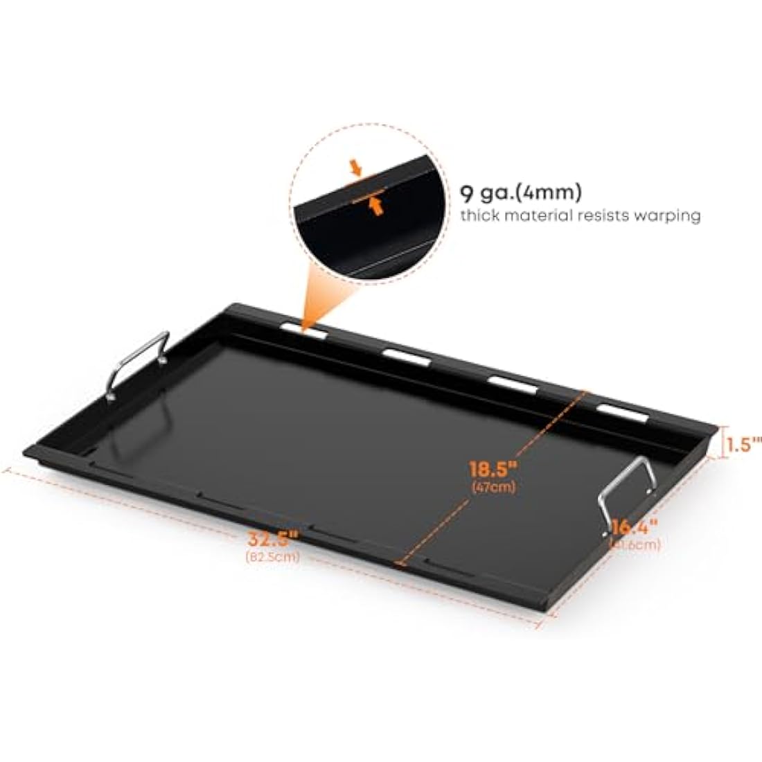 onlyfire Flat Top Griddle Plancha for Weber Genesis II & II LX 400 Series Gas Grills, Nonstick Ceramic Coated Full-Size Griddle Insert for Genesis II 410 435, Genesis II LX 440, Genesis(2022) 435