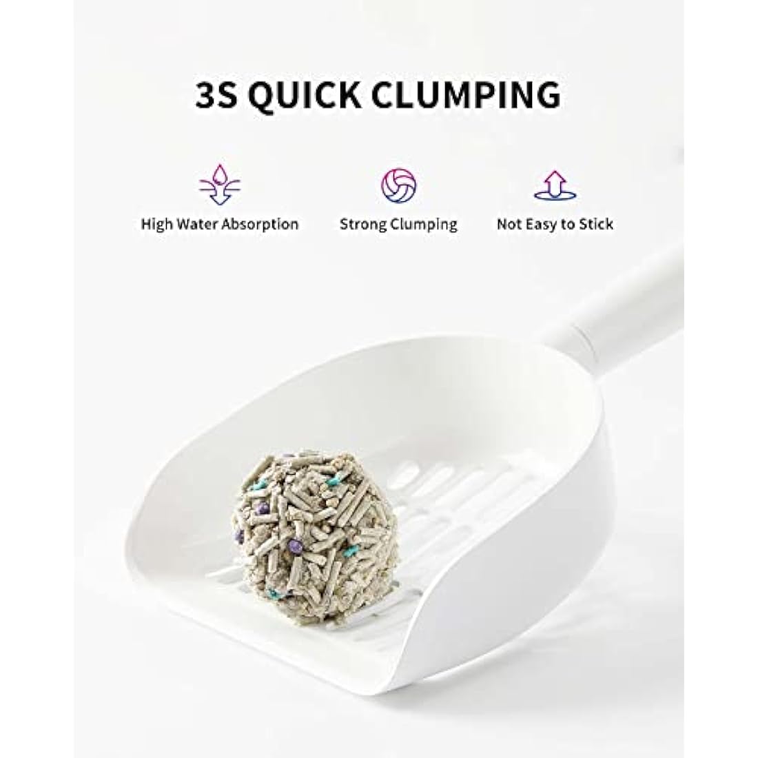 PETKIT Strong Clumping Cat Litters, 5 in 1 Mixed Cat Litter, 14 Litres Unscented Ultra Absorbent and Fast Drying Cat Litter, Flushable Odor Eliminating, Biodegradable, 2 Packs