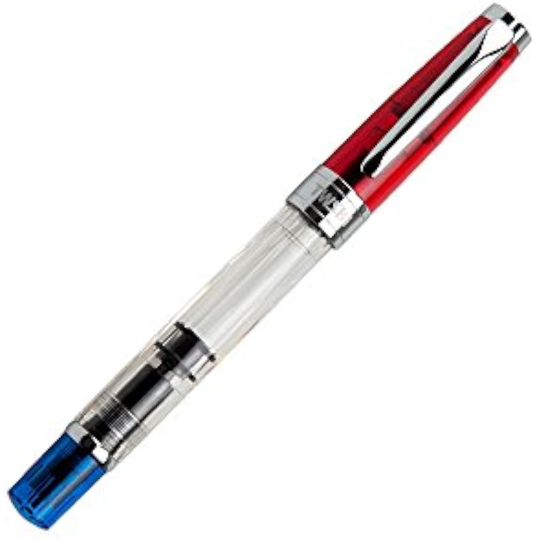 Twsbi Diamond 580 RBT Fountain Pen, Transparent, Blue / Red, M7446070 - M