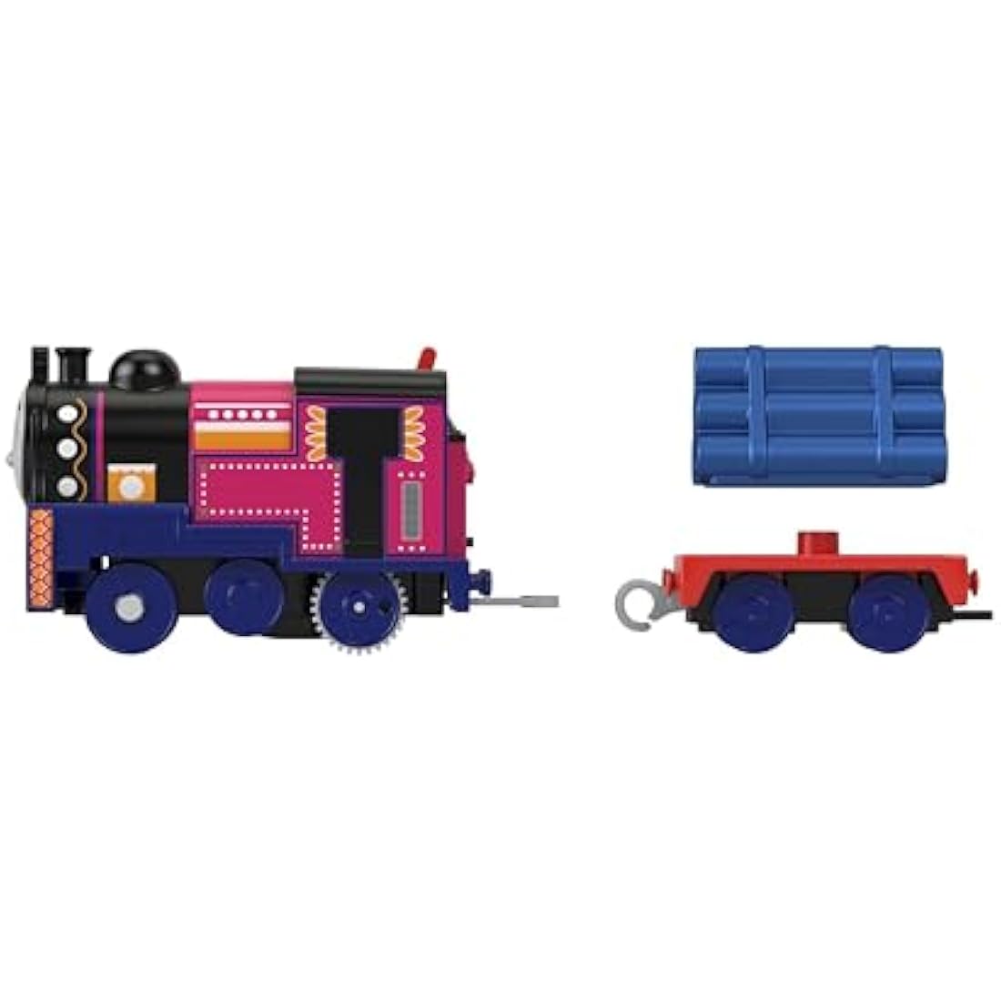 Thomas and Friends Motorized Toy Train Ashima Battery-Powered Engine with Cargo Car for Pretend Play Preschool Kids Ages 3+ Years, HMC22