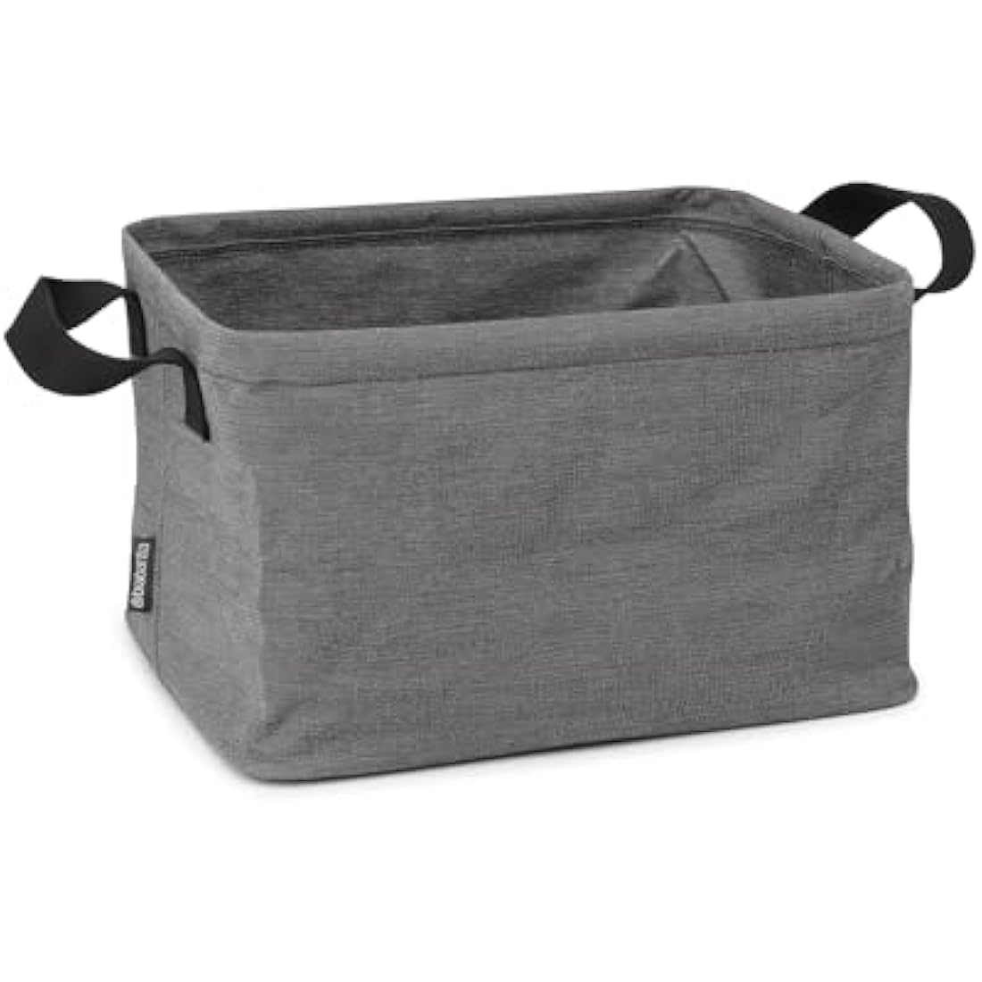 Brabantia - Foldable Laundry Basket 35L - Water Resistant Hamper for Wet & Dry Laundry - Storage Basket for Clothes and Linen - Soft Handles - Garment Washing - Home Accessory - Pepper Black