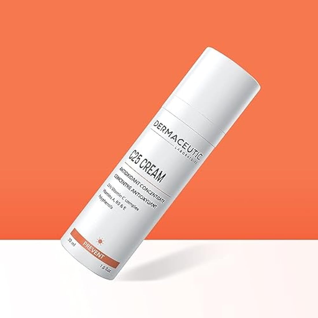 Dermaceutic C25 Cream - Antioxidant Day Cream with Vitamin C, Vitamin E, Vitamin B5, Vitamin E and Polyphenols - Protective face moisturizer for improved complexion and radiant skin - 30ml