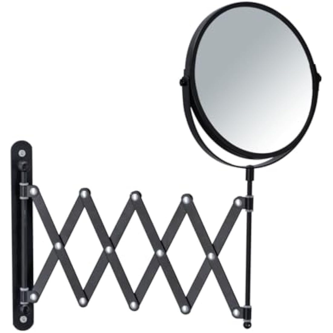 WENKO Cosmetic Wall Mirror Telescope Exclusive Black