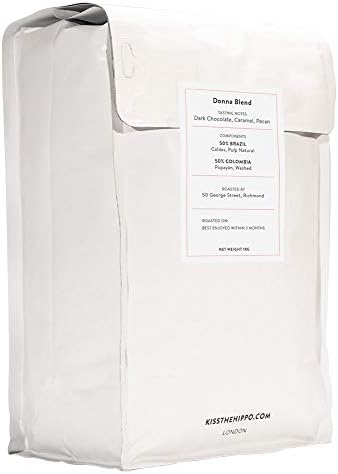 Kiss The Hippo - Donna Blend Coffee | Whole Beans | Carbon-Negative | Espresso | Suitable for Milk | Notes of Chocolate, Caramel, Pecan | 1KG