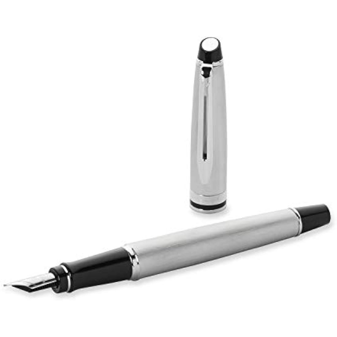 Waterman Expert Fountain Pen | Stainless Steel with Chrome Trim | Medium Nib | Gift Box