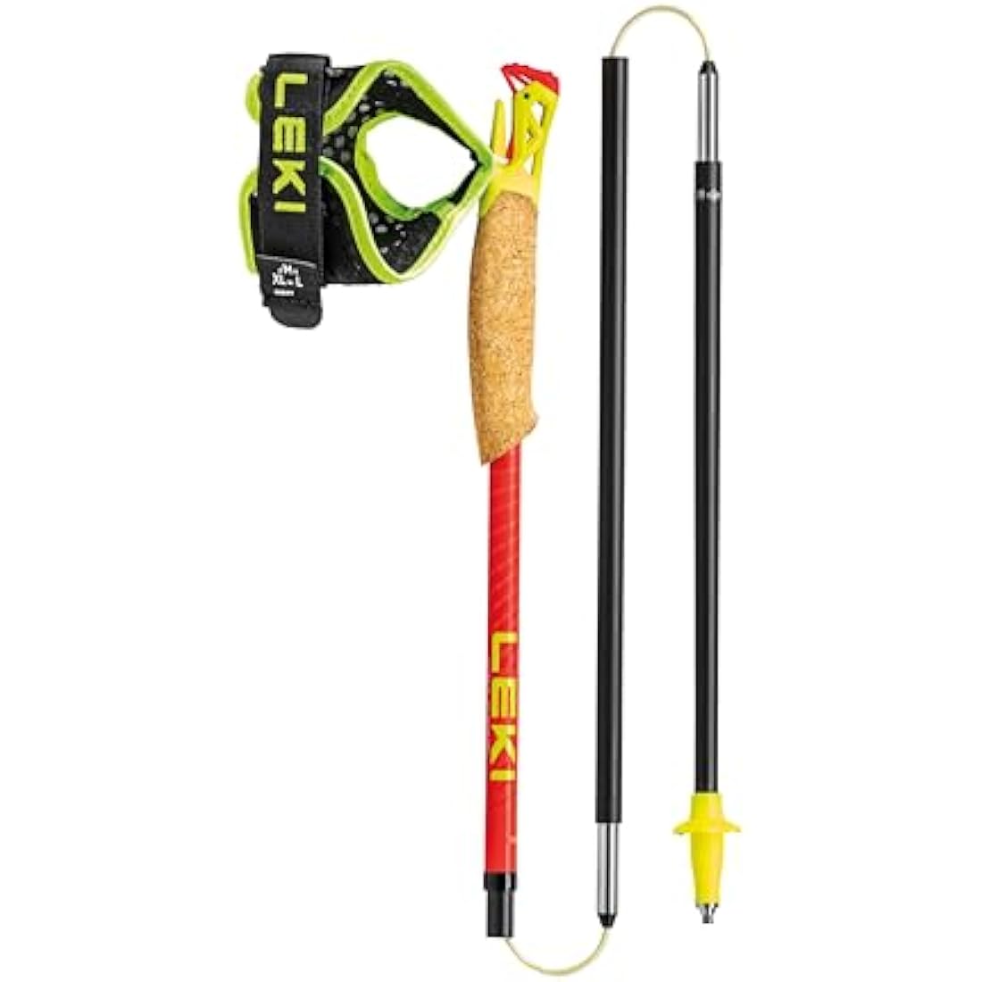 Leki Ultratrail FX.One Superlite, Bright Red/Neon Yellow/Natural Carbon