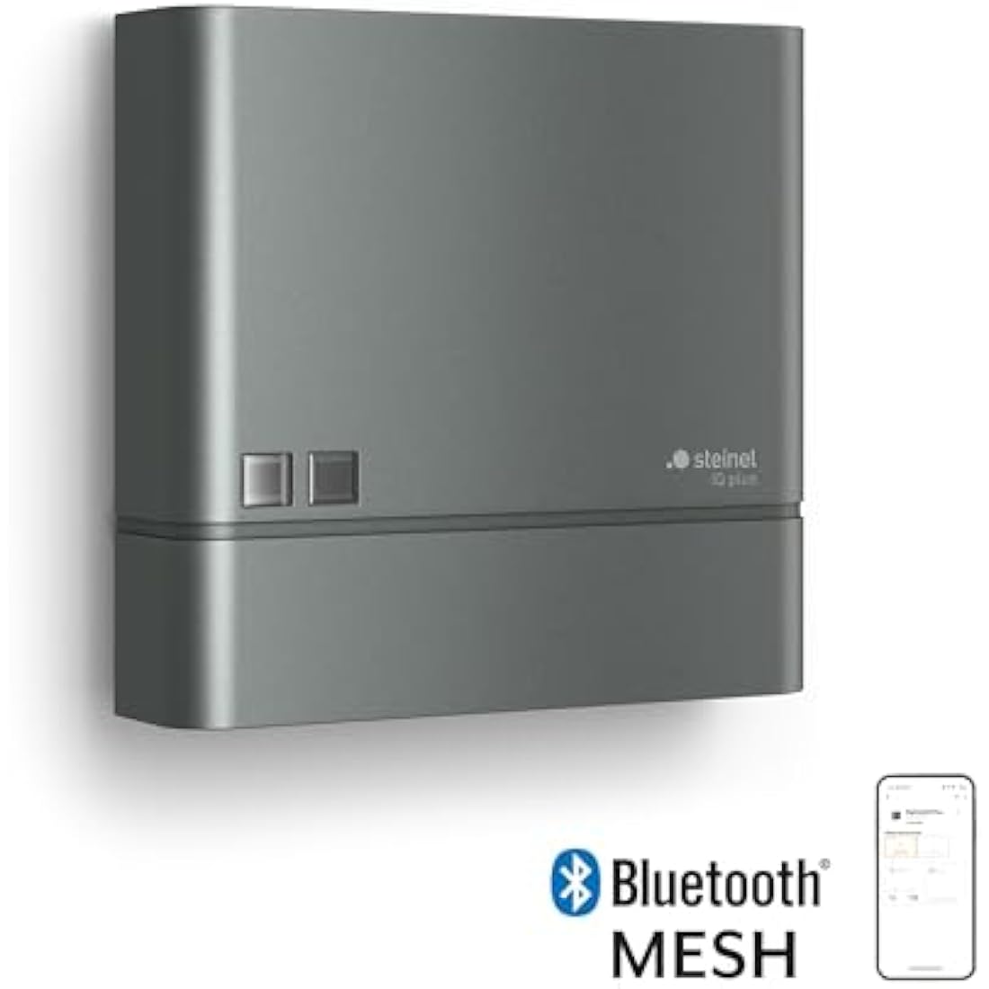 Steinel NightmatIQ Plus Twilight Sensor Anthracite, Smart Twilight Switch, 1000 W, Dusk to Dawn Timer, App Operated