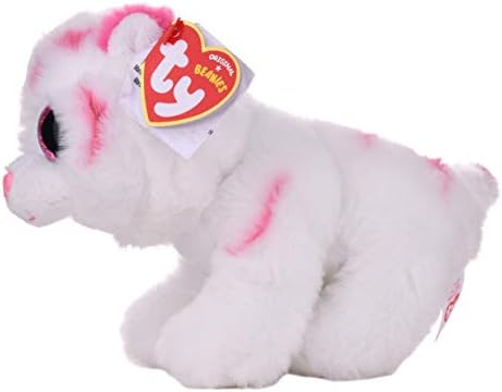 TY Unisex Soft Toy White/Pink Kids Tiger 15 cm Stuffed Toy Glub Schis