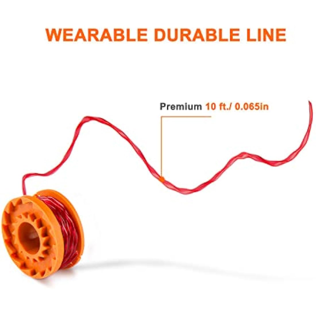 Worx Strimmer Spool Lawn Mower with 4 Pcs Spool Lawn Mower & 1 Pcs replacement cap, Strimmer Spool Grass Trimmer Spool Replacement Trimmer Spool Lawn Mower Line Worx Replacement orange