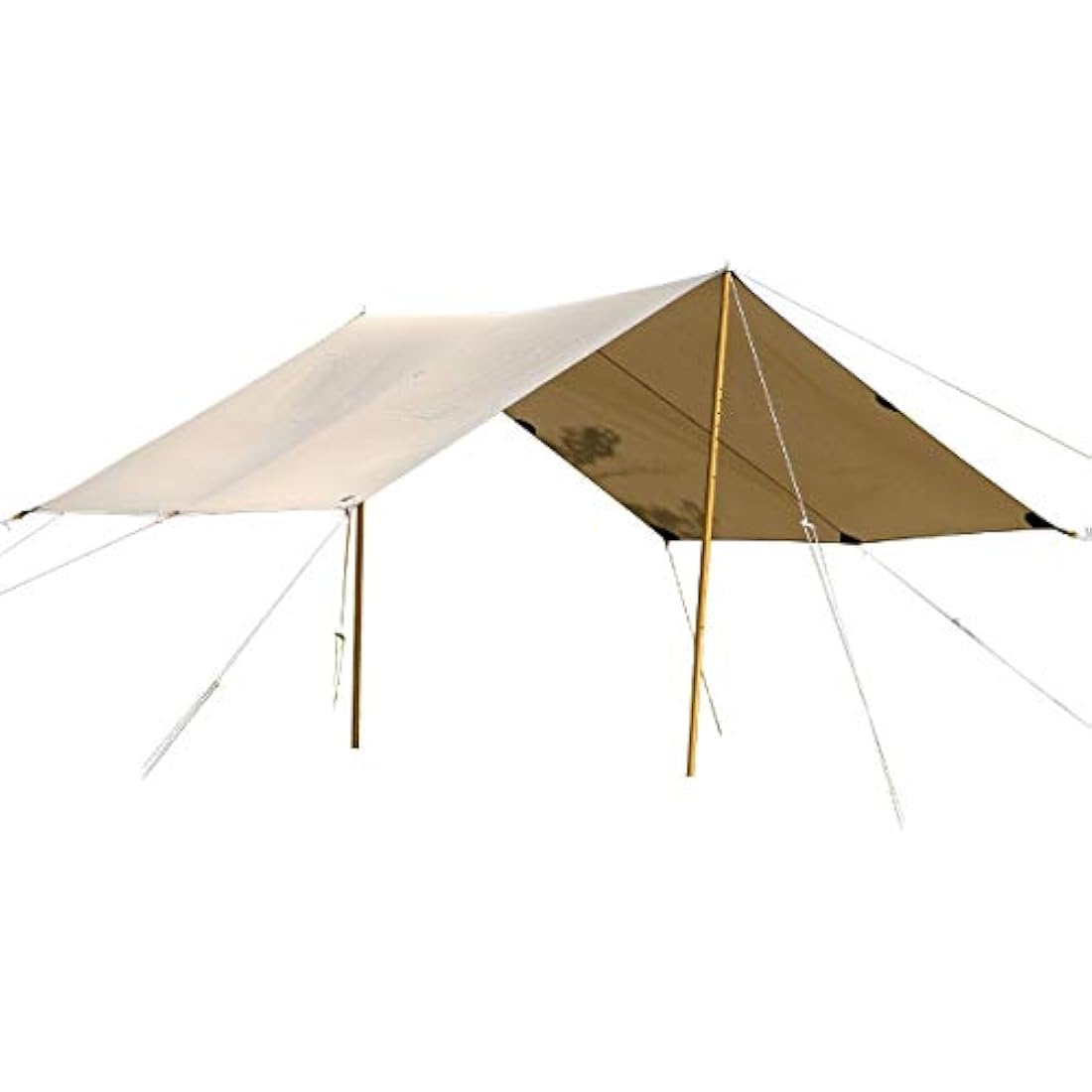 Tatonka Tarp 4 TC (285 x 400 cm) - Waterproof Tarp Made of Cotton Blend Fabric with Excellent UV Stability, Eyelets and Flap Loops - Protects Against Sun, Wind and Rain - Beige