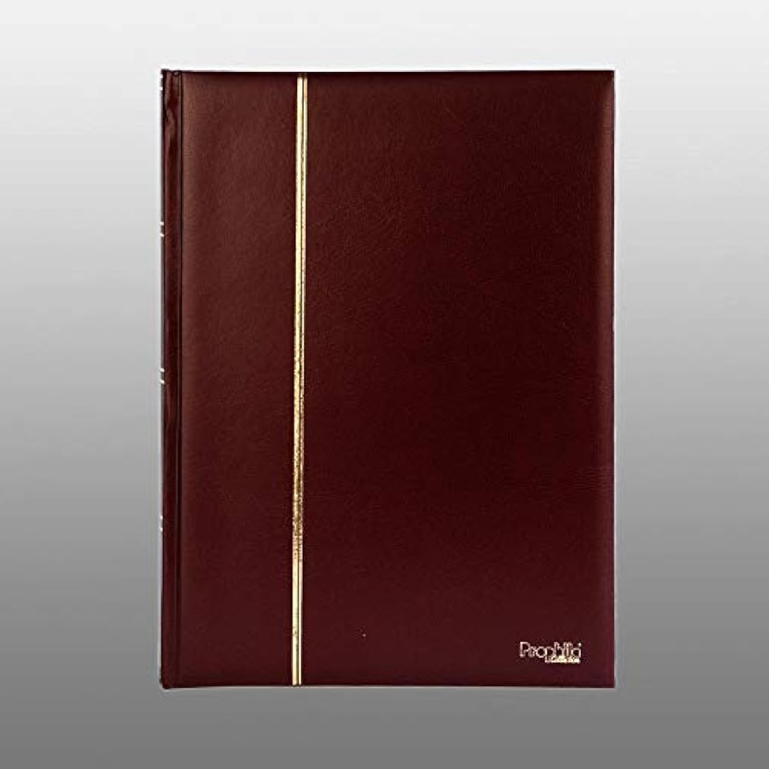 Prophila Lighthouse Stockbook stamp album (new) 60 black pages, bordeaux cover