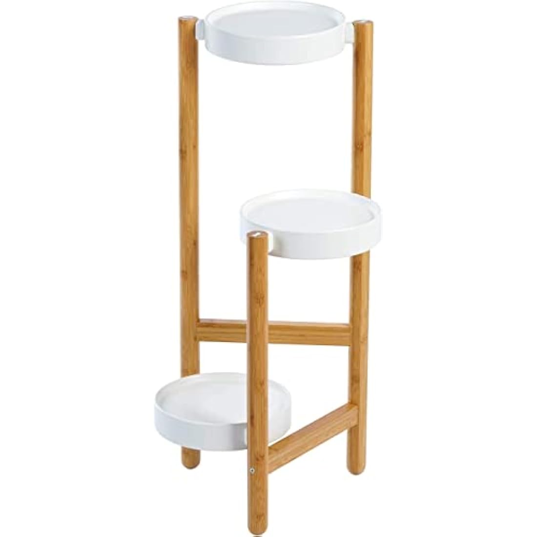 the lux | Bamboo Plant Stand | 3 Tier Tall Flower Pots Holder, Indoor Display Rack for House Plants, Home Décor Corner Shelf for Living Room, Office and Outdoor Garden Patio