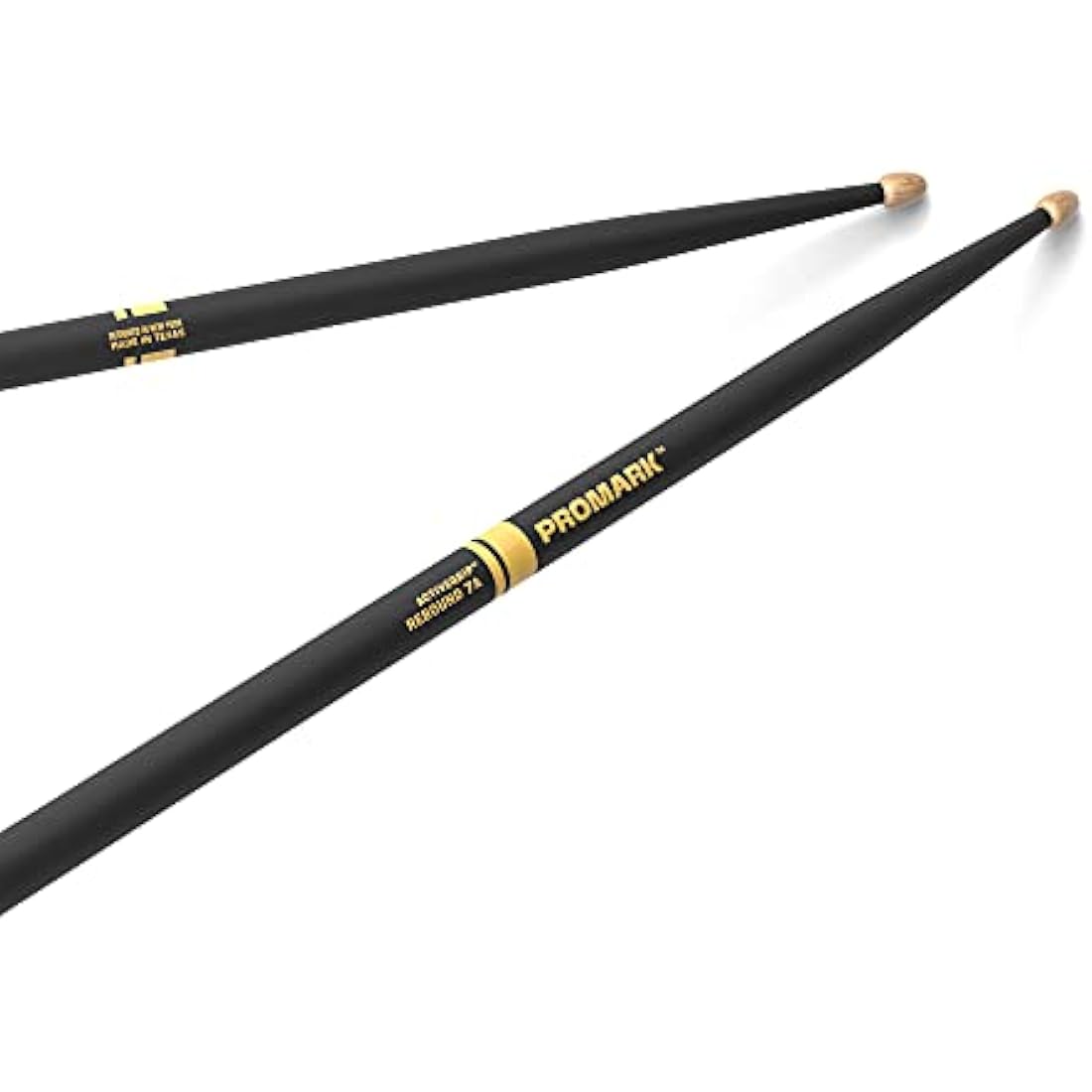 ProMark Drum Sticks - Rebound 7A Drumsticks - ActiveGrip For Secure, Comfortable Grip - Gets Tackier As Your Hands Sweat - Active Grip Finish, Acorn Tip, Hickory Wood - 1 Pair