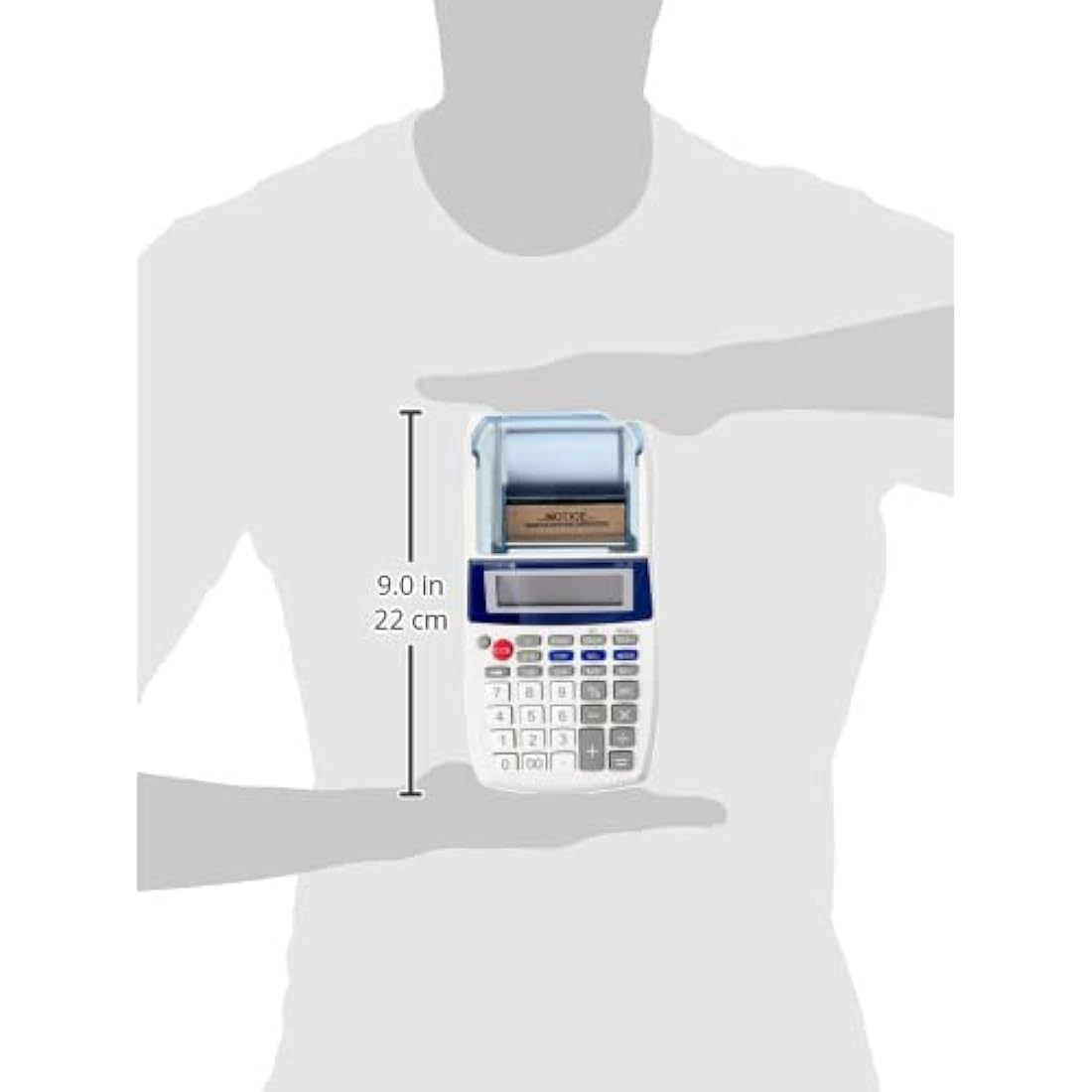 OLYMPIA Business Calculator with Paper Roll, 2.5 inches LCD Display, Blue, Desktop Format, Battery Powered, Ideal for Office and Home Use