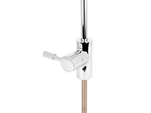 FilterLogic Faucet Quarter Turn Lever Compact Kitchen Sink Drinking Water Filter Tap RO, Stainless Steel Swan, Chrome