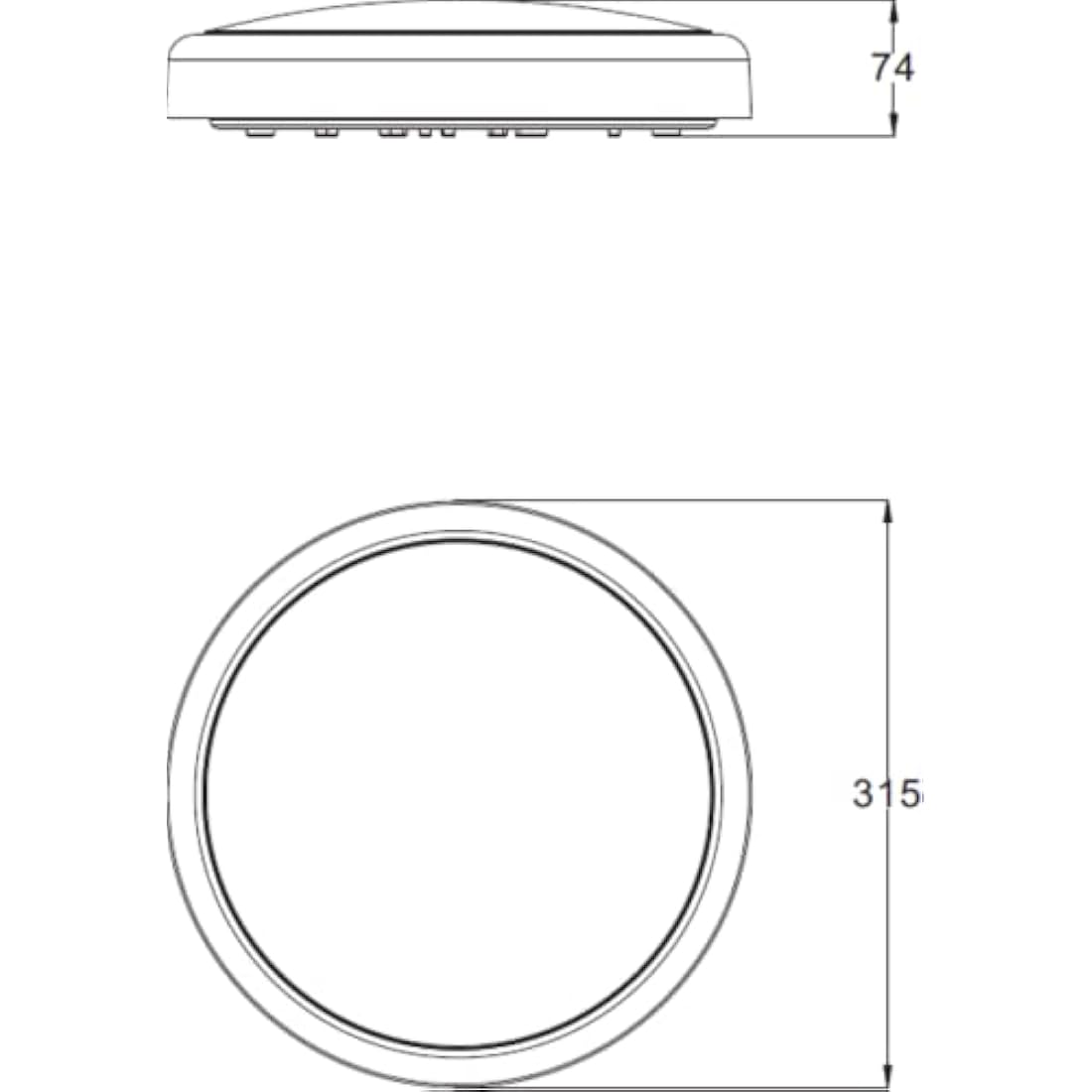 Knightsbridge LED Bathroom IP65 14W CCT Adjustable Wall or Ceiling mounting Bulkhead Fitting with Chrome Trim 315mm BT14ACTCH
