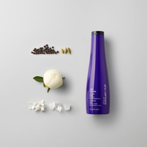 Shu Uemura, Glow Revealing Shampoo Yubi Blonde, Bleached/Highlighted Blonde Hair, Enriched with White Peony, Shine & Colour, 300 ml