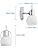 2 PCS Modern Wall Light Glass Wall Mounted Lighting Bedroom Bedside Reading Lamp Wall Sconce Fixtures,Vanity Bathroom Mirror Wall Lamps for Home Restaurant with Switch(5W E14 LED Bulbs Included)