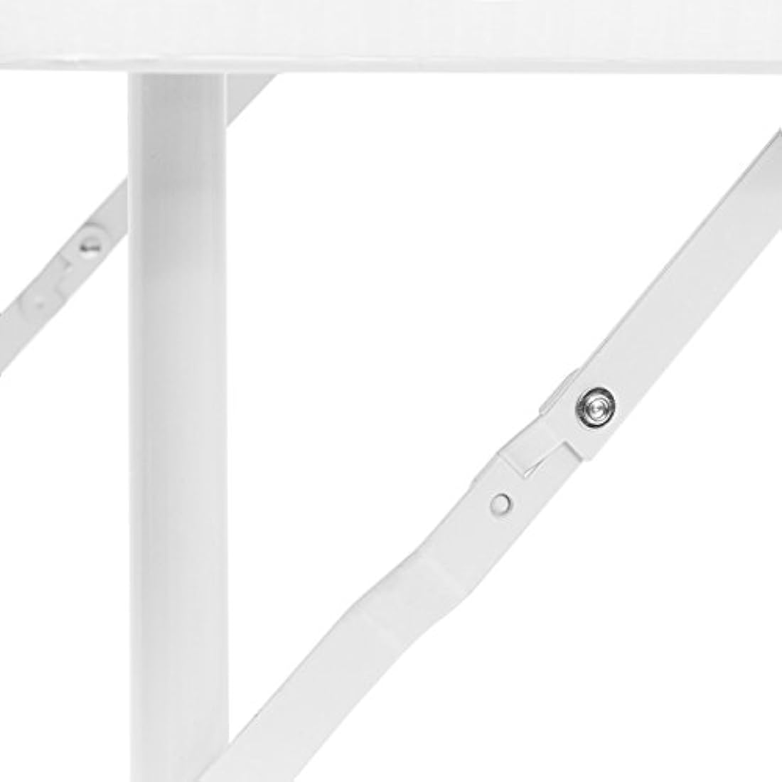 Relaxdays BASTIAN Rectangular Patio Table Folding Table 74 x 121.5 x 61 cm, Folding Table for Backyard, Balcony or Porch with Metal Frame, Rattan Look Side Table or Camping Table, White
