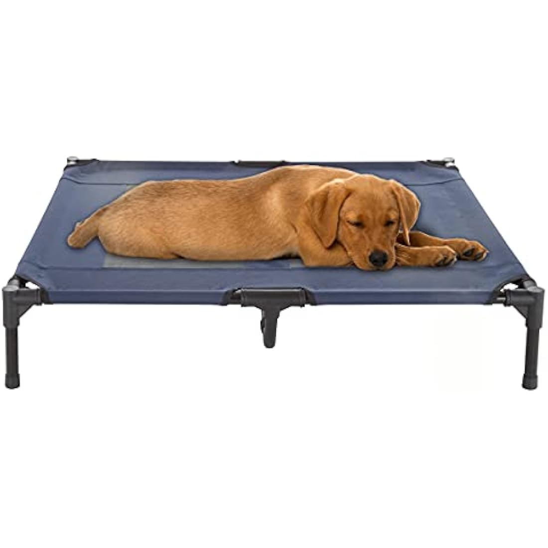 PETMAKER Elevated Dog Bed - 36x29.75-Inch Portable Pet Bed with Non-Slip Feet - Indoor/Outdoor Dog Cot or Puppy Bed for Pets up to 80lbs (Blue)