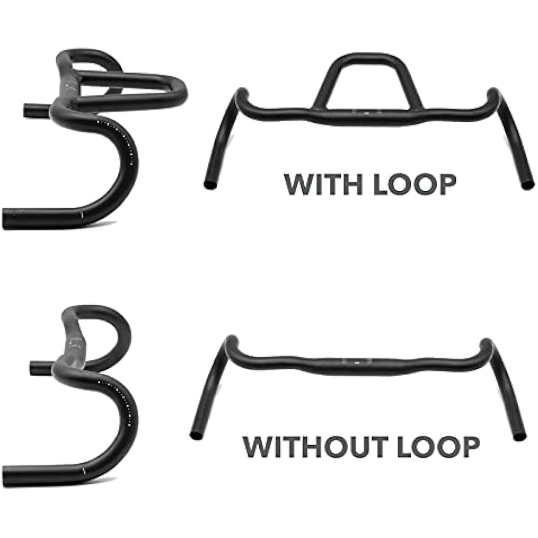 REDSHIFT Kitchen Sink Bike Drop Bar Handlebar for Road Bikes, Bicycle Gravel Handlebars, Aluminum, 31.8mm Clamp, 53cm Width, 20mm Rise, Cycling Gear Biking Accessories (With Loop)