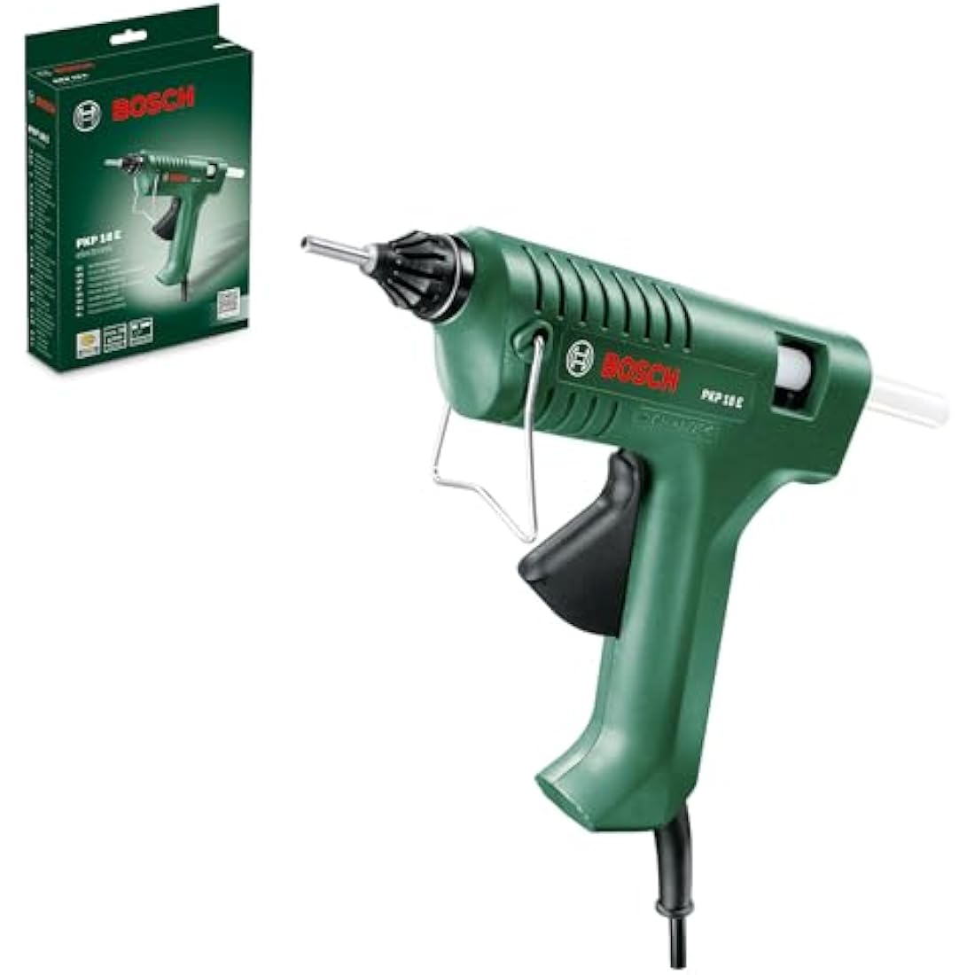 Bosch Glue Gun PKP 18 E (1 x Extra-Length Nozzle, Glue Stick, 240 V),Package may vary [Energy Class A]