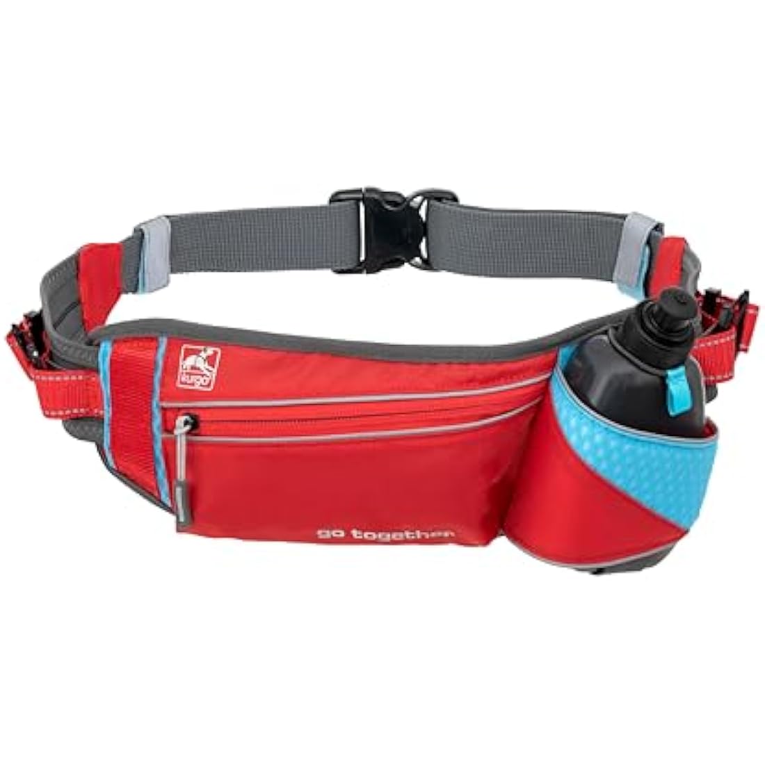 Kurgo Hands-Free Dog Running Belt, Waist Belt for Walking Dogs, Reflective, Adjustable, Includes Water Bottle, For Running and Hiking, On-Trail Lead