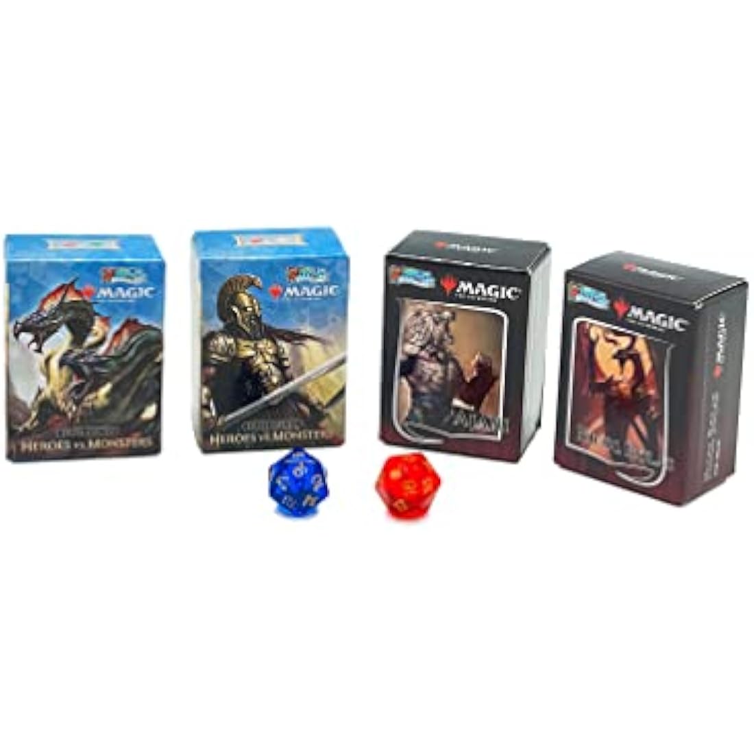 Worlds Smallest Magic: The Gathering Exclusive Collector Set Featuring Ajani VS. Nicol Bolas and Heroes VS. Monsters Duel Decks (MTGCollector)
