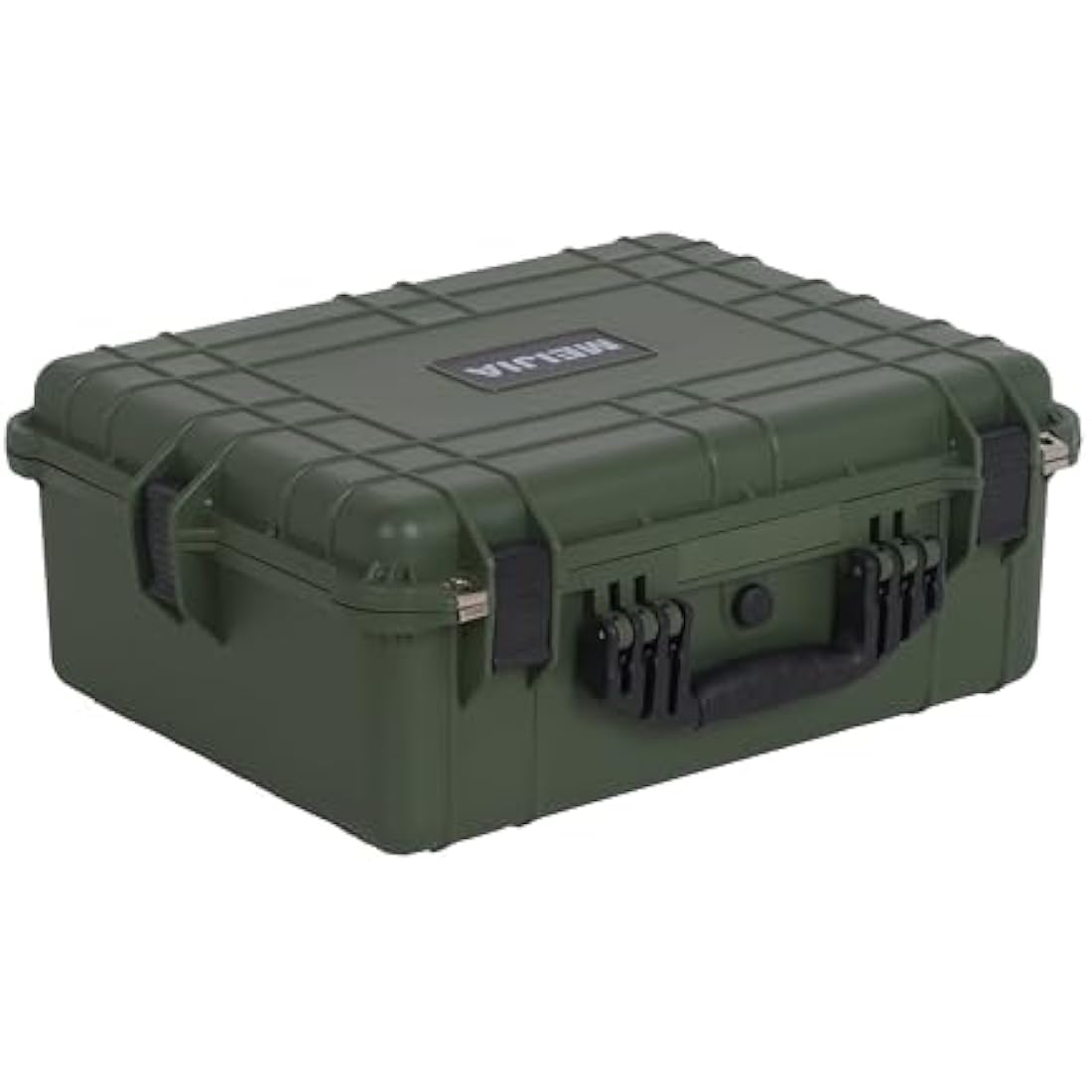MEIJIA Waterproof Hard Camera Case with Customizable Fit Foam, Fit for Drones,Camera,Lens (Green, 20.62"x16.85"x8.11")