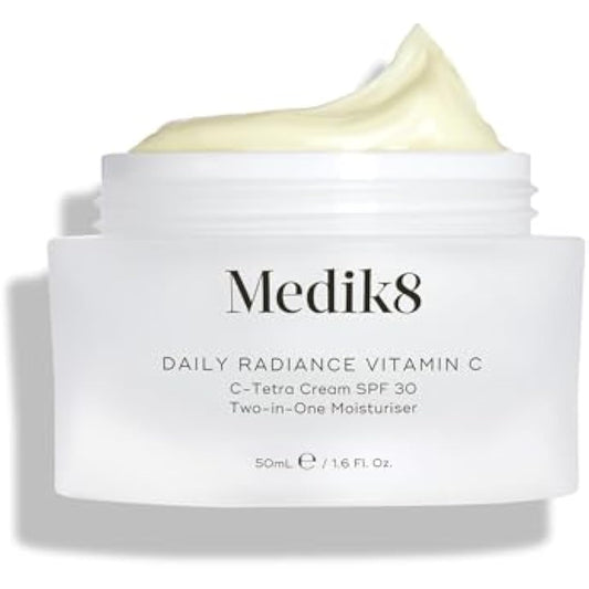 Medik8 Daily Radiance Vitamin C - 2-in-1 SPF & Face Moisturiser - C-Tetra Cream SPF 30 - Shields Skin Against Premature Signs of Ageing - 50ml