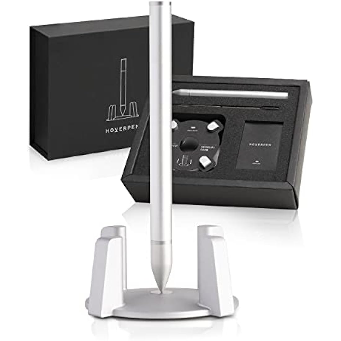 novium Hoverpen - Luxury Pen for Men & Women, Vertically Standing Executive Ballpoint Pen with Top Grade Free-Flowing Ink & Refill, Unique Gifts for Men, Desk Pen, office Decorations