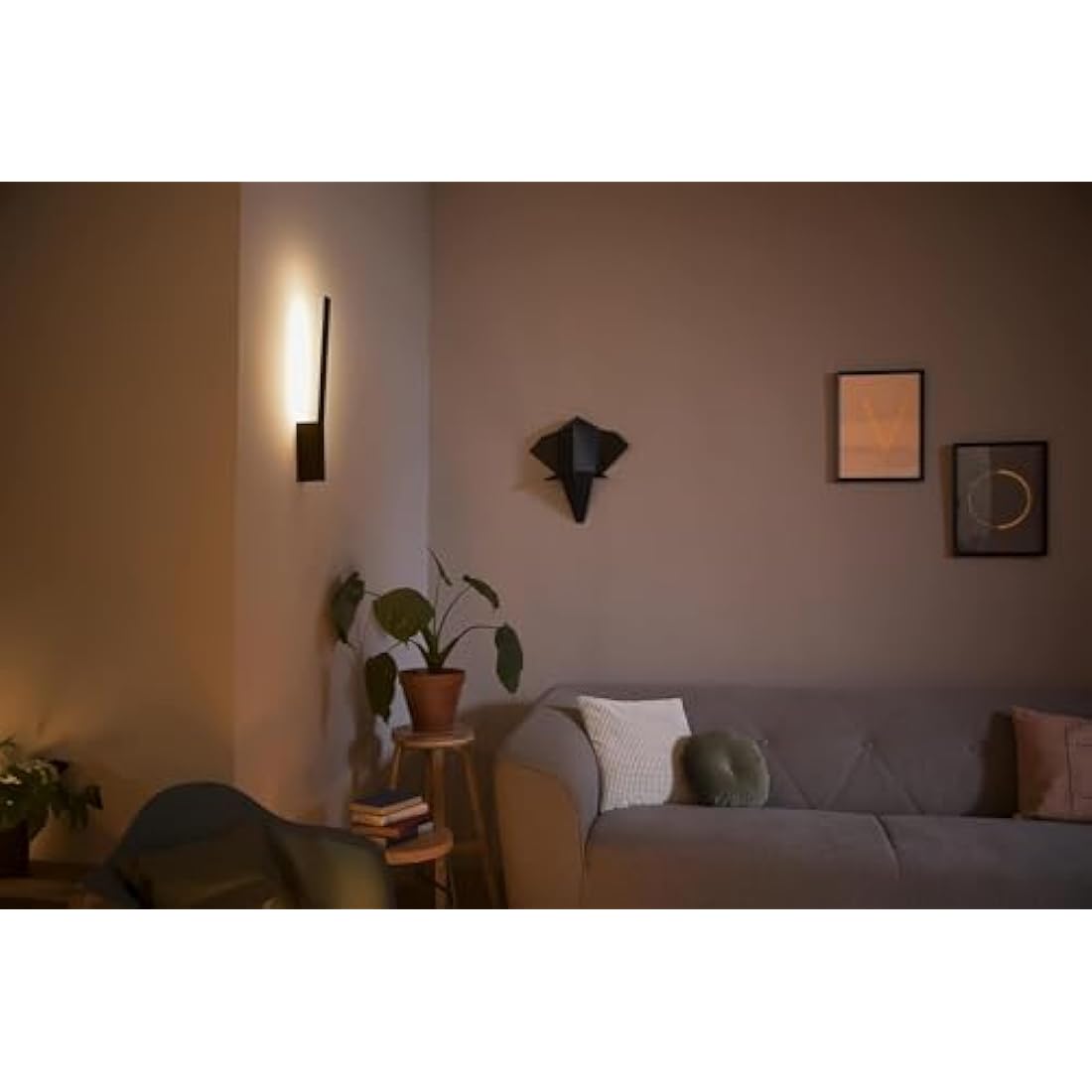 Philips Hue Liane White and Colour Ambiance Smart Wall Light LED [Black] Works with Alexa, Google Assistant and Apple Homekit
