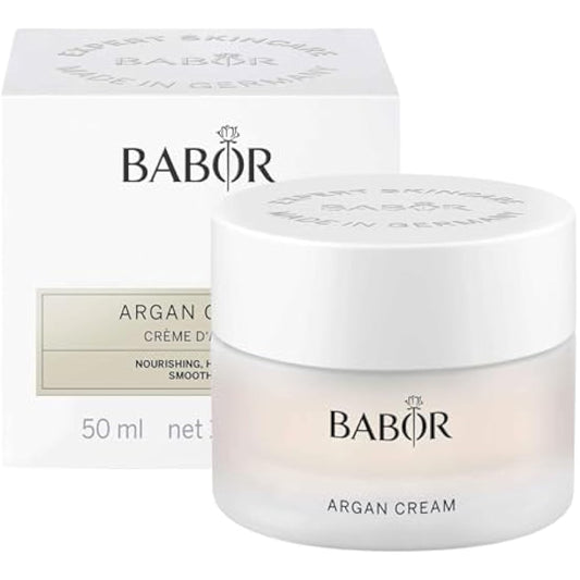 BABOR CLASSICS Argan Cream, Rich face cream for dry skin, With argan oil and vitamin E, Vegan formula, Without alcohol, 50 ml