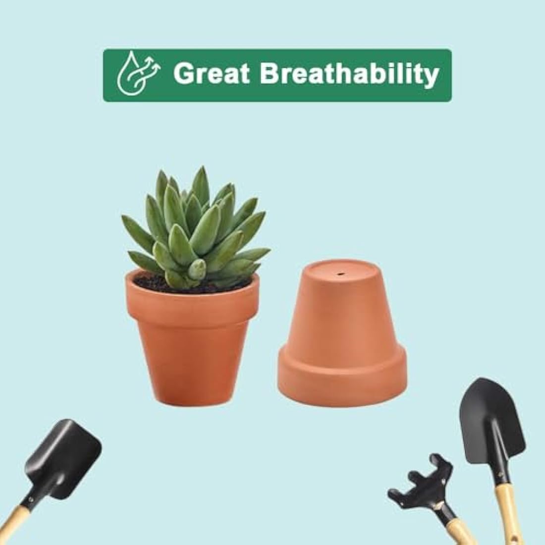 vensovo 48 Pcs Tiny Terracotta Pots - 5CM Small Mini Clay Pots with Drainage Holes for Indoor/Outdoor Succulent Plants, Crafts, Wedding Favor