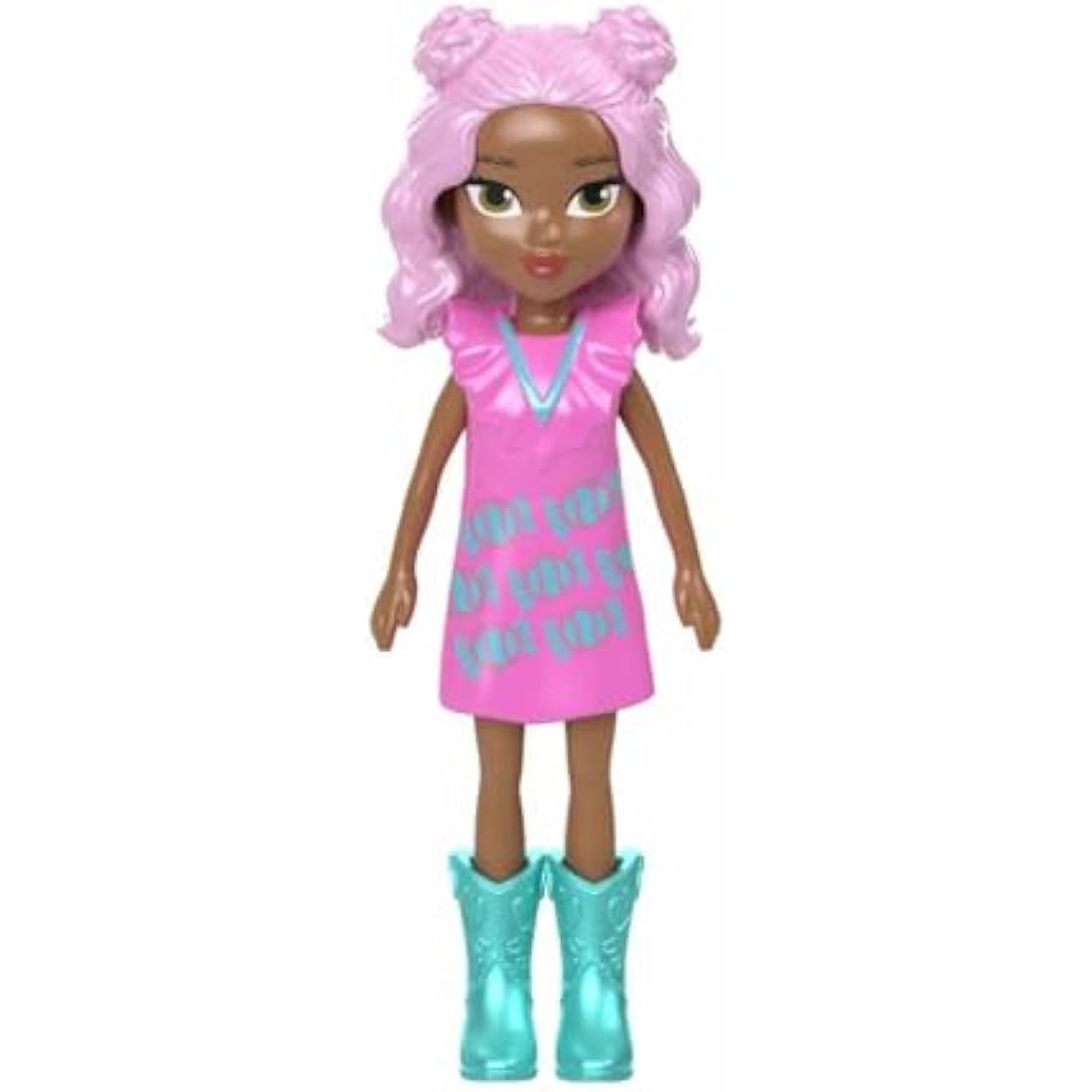 Polly Pocket Playset & 2 Dolls (3-inch), Candy Style Fashion Drop Vending Machine, 2-Stories, 35+ Pieces of Furniture, Clothes & Accessories, HKW12