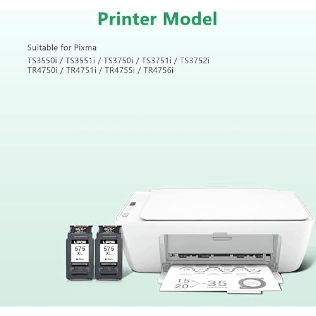 LIFOR PG-575XL Replacement for Canon 575 XL Black Ink Cartridges for Pixma TR4750i TS3550i TS3551i TS3751i TS3752i TR4751i TR4755i TR4756i (2 Black)