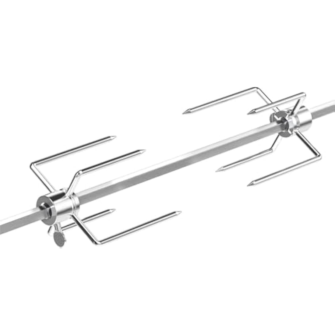 onlyfire BRK-6031 Universal BBQ Rotisserie Kit Chromed Roast Spit Set for Most Gas Barbecue Grills, with Stainless Steel Electric Motor (90cm long)