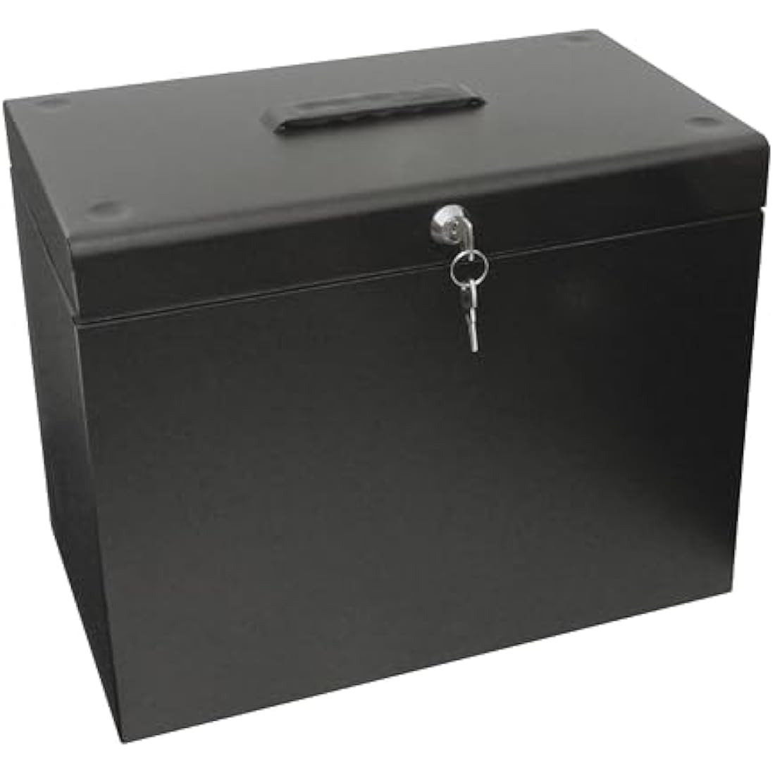 Cathedral Products A4 Steel File Box with Starter Pack of 5 Suspension Files - Black