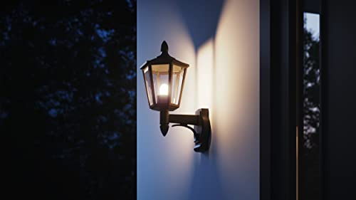 Steinel outdoor light L 15 black, classic outdoor wall light, lantern, max. 60 W, E27, outdoor lamp without motion detector