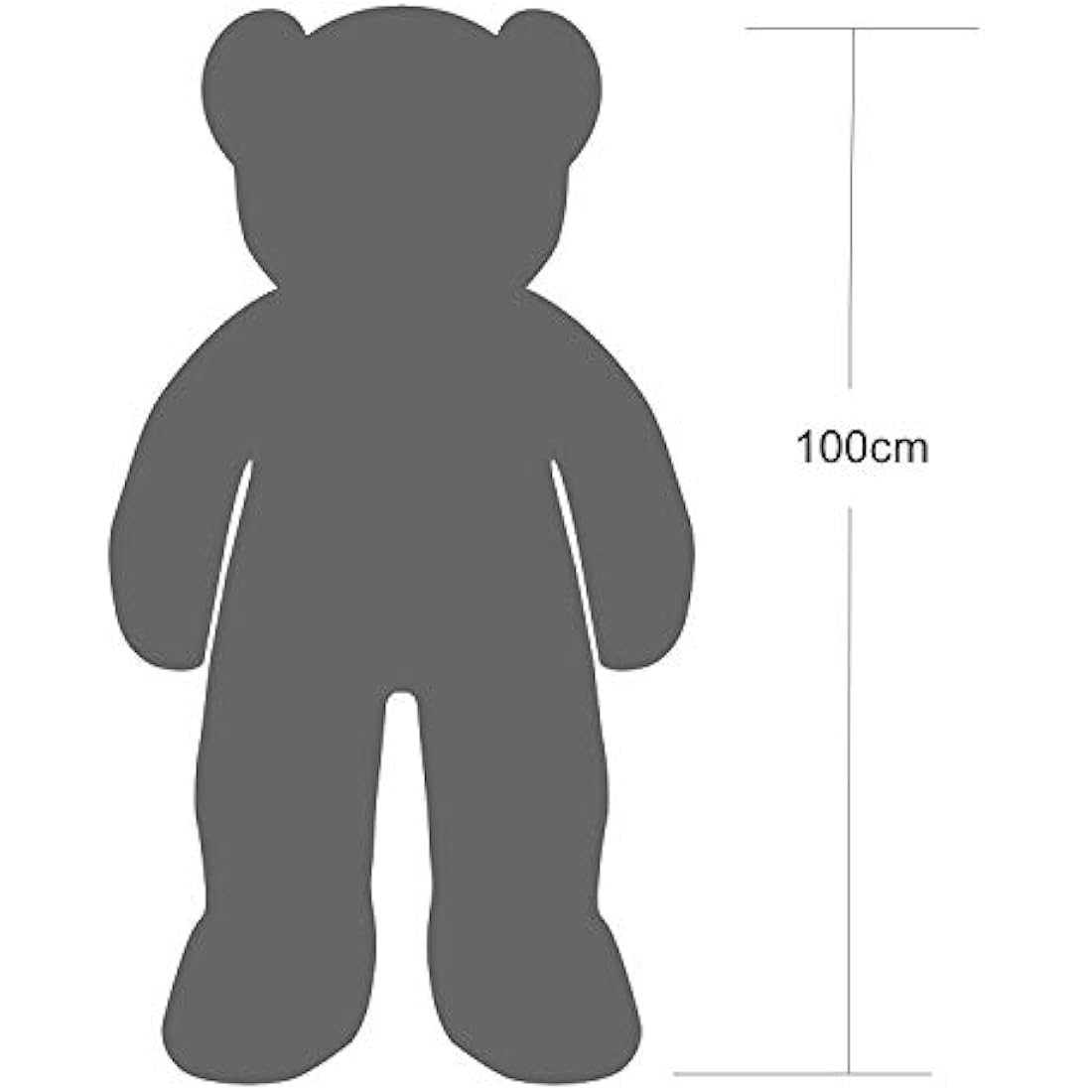 YunNasi Giant Teddy Bear Big Teddy Bear Large Stuffed Animal Toy Plush Teddy Doll With Love Heart and Ribbon (39 Inches/100cm, Light Brown)