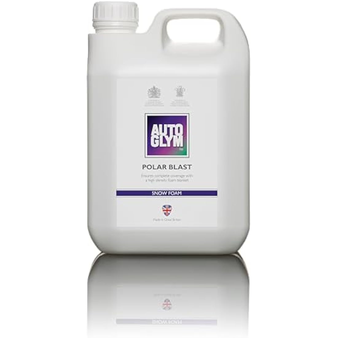 Autoglym Polar Blast, 2.5L Concentrate Extra Thick Snow Foam (15L when diluted) Softens dirt in advance of wash, pH Neutral Car Shampoo Suitable For All Paint Types, White