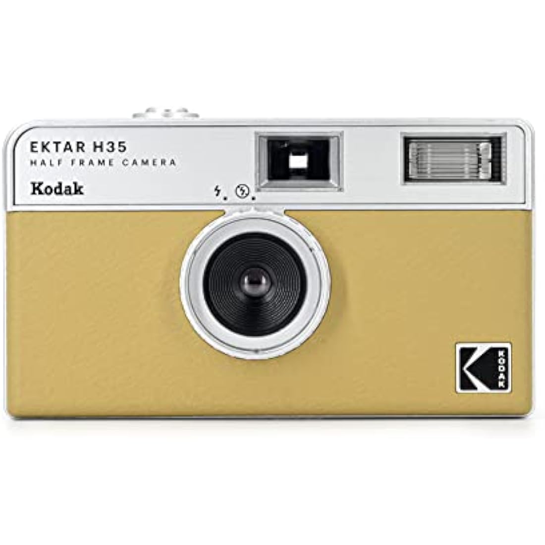 KODAK EKTAR H35 Half Frame Film Camera, 35mm, Reusable, Focus-Free, Lightweight, Easy-to-Use (Sand) (Film & AAA Battery are not Included)
