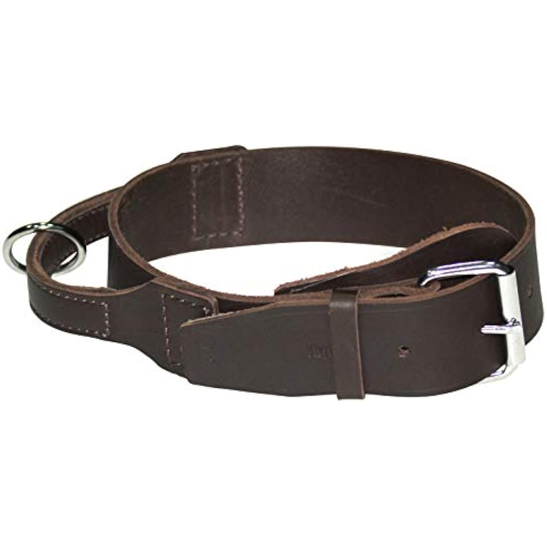 Dingo Brown Collar with a Handle Handmade of Soft Leather Especially for Guard Shepherd Breeds 13105