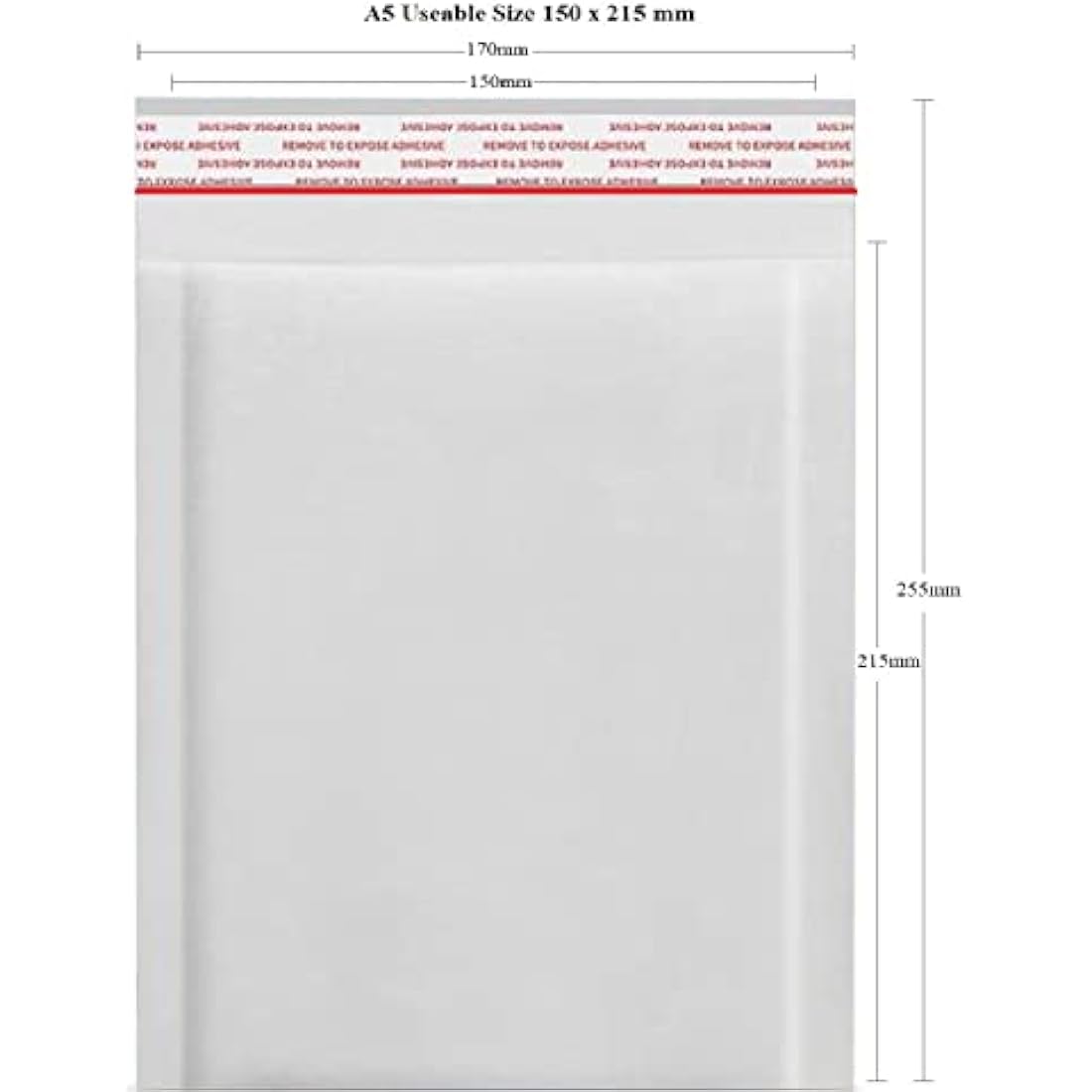 NaXew Padded Envelopes A5, with Easy Tear Strip Peel + Seal Bubble Mailer Bags Postal Wrap Envelope Cushioned Protective Packaging 150 x 215 mm (White A5, 10pcs)