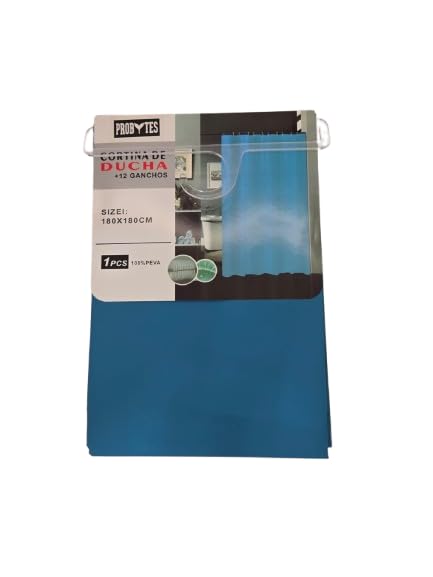 ProBytes HD PEVA Shower Bath Curtain 180x180 cm - 71x71 Inches, 12 Rail Hooks, Translucent, Mold & Mildew Resistant, Water repellent