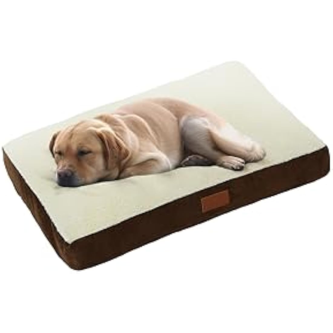 Ellie-Bo XL Dog Bed for 42-inch Dog Cage/Crate - Brown Faux Suede/Sheepskin