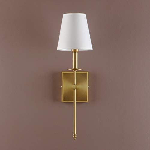 Yosoan Lighting 2 Sets of Vintage Loft Bar Modern Linen Fabric Lampshade Hardwired Wall Light Fittings, Hotel Beside Bed Wall Lamp E27 Screw (Antique)