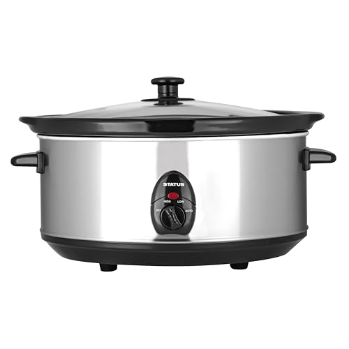 STATUS San Antonio Oval Slow Cooker | 6.5L Slow Cooker Large | 320W Stainless Steel | SANANTONIO1PKB2